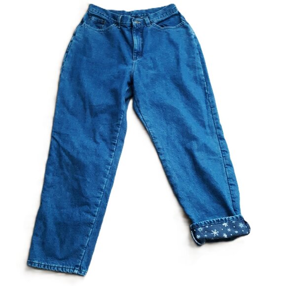 Vintage LL Bean Double L Relaxed Fit Flannel Lined Women's Jeans Size 14 Reg. - Picture 1 of 7